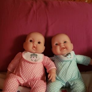 2 baby dolls brother and sister pair